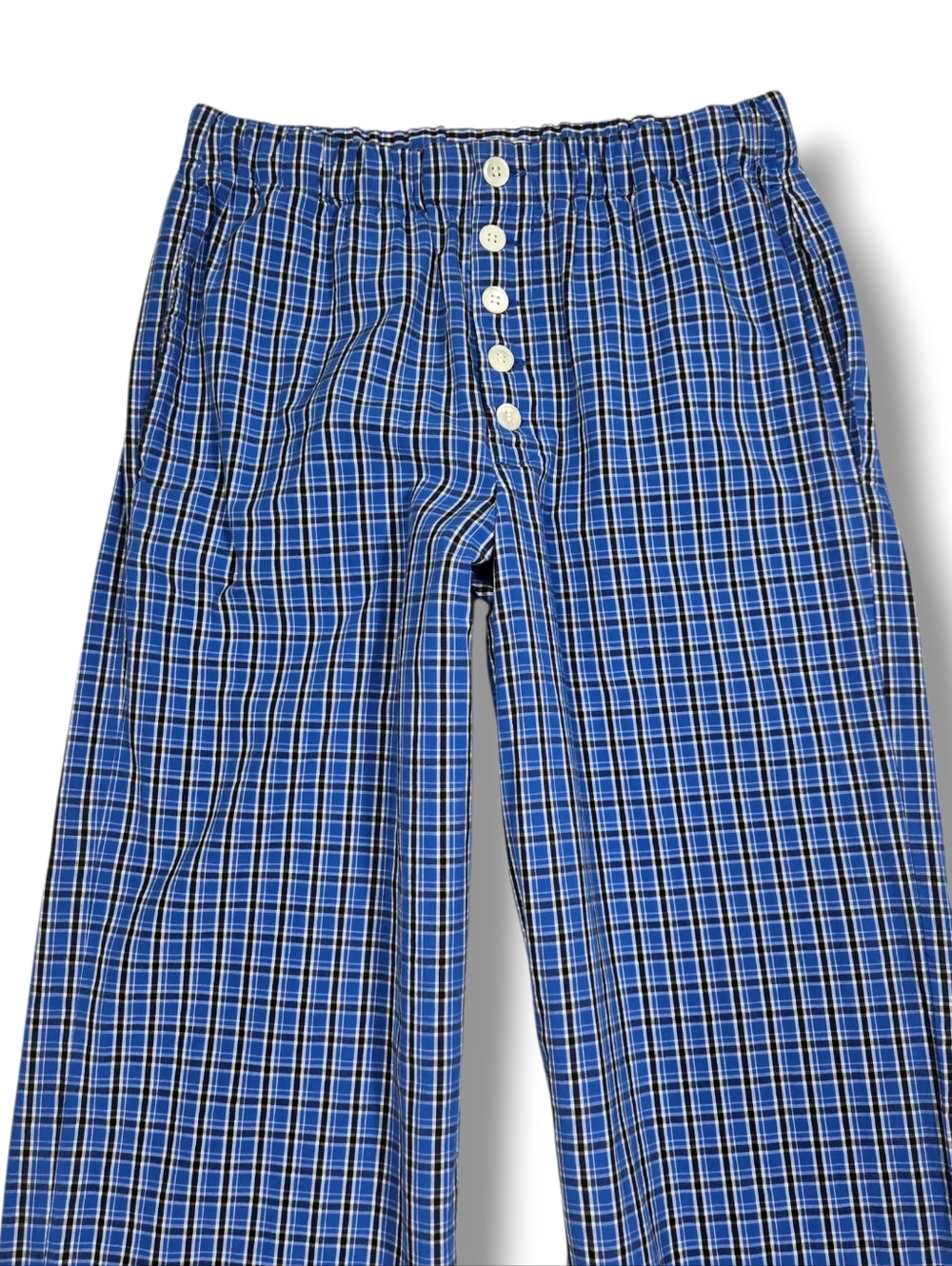 Doen Morgan Pant Size XXS 100% Organic Cotton Pockets Blue Cassis Check - Picture 5 of 14